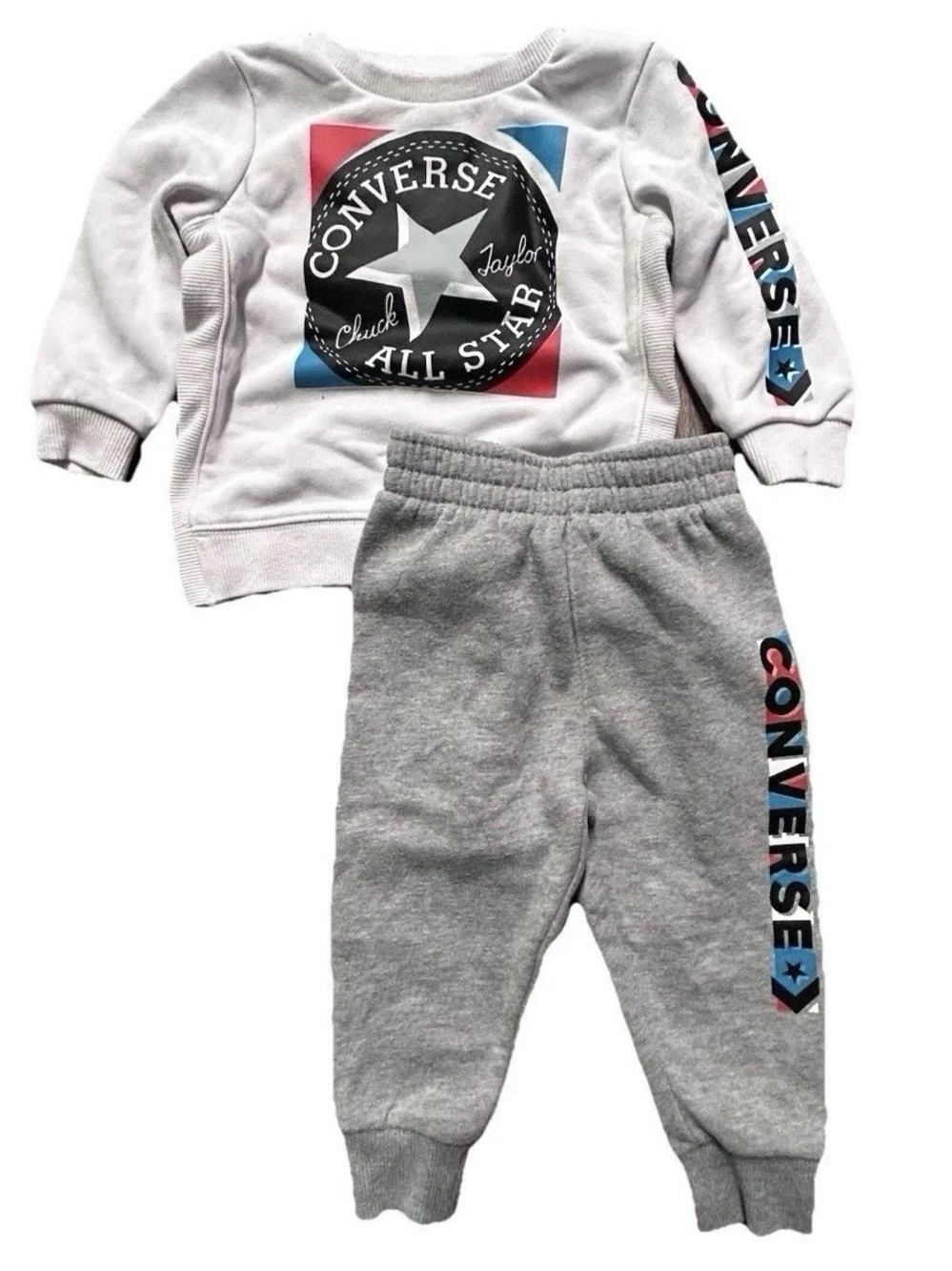 Converse Baby Sweatpants Sweatshirt Set Logo Size 12 Months